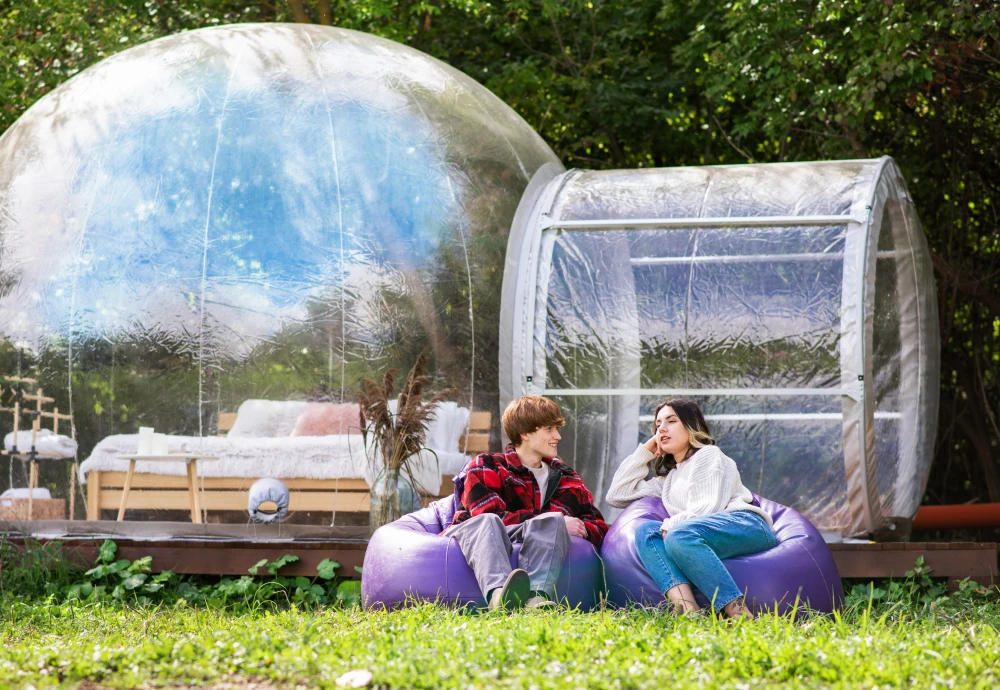 stay in a bubble tent